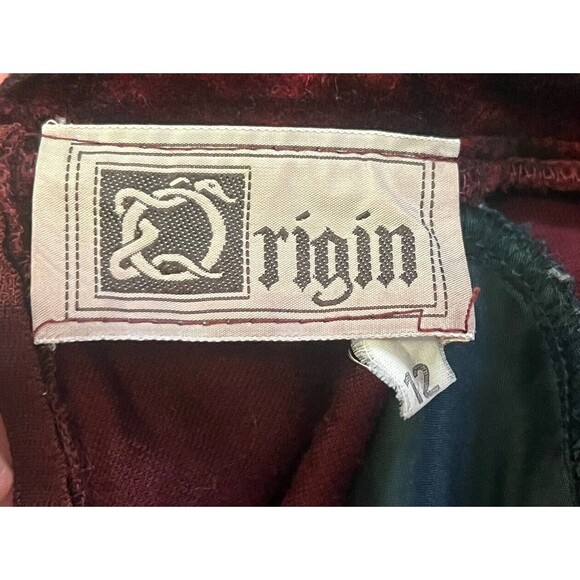 Vintage 1960s Origin Formal Cocktail Velour Maxi Dress Size 12 - Picture 7 of 7